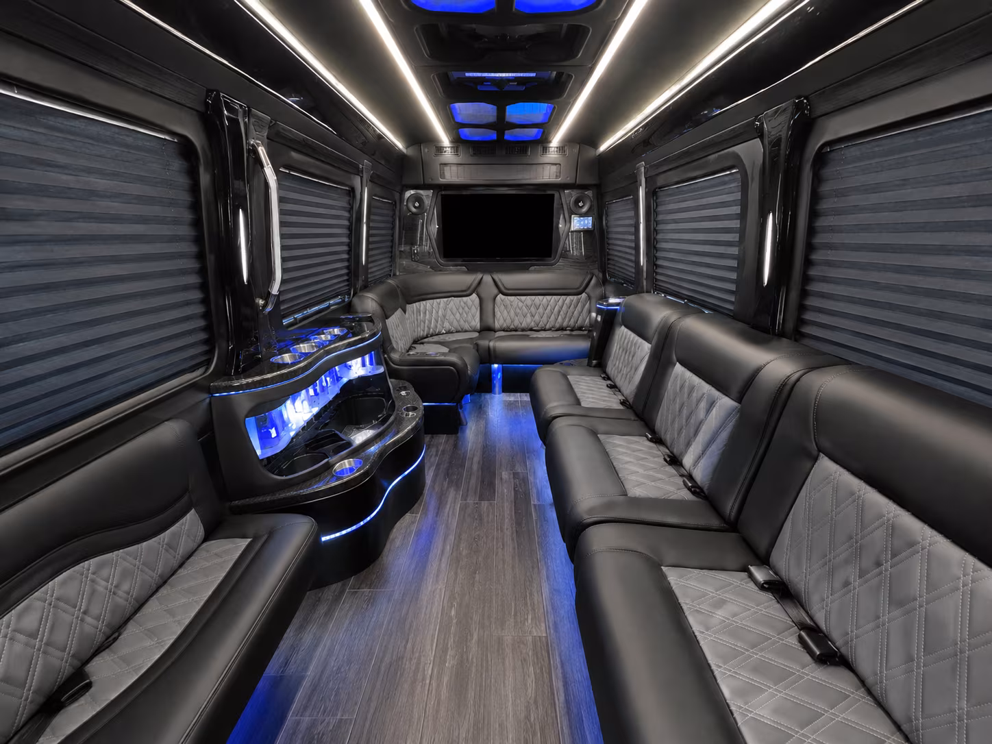 manchester 40 passenger party bus interior