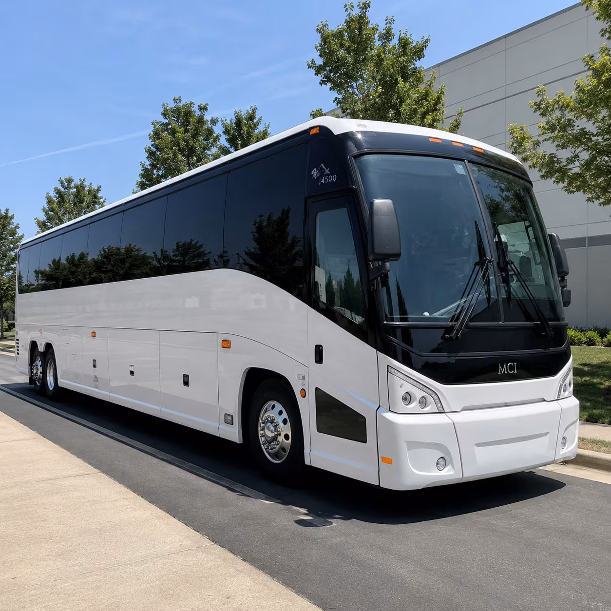 manchester charter bus rental exterior